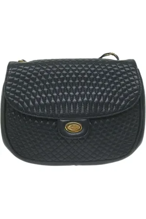 Bally Pre-owned, Kobieta, Niebieski, ONE SIZE, Skóra, Pre-owned skórzane torby na ramię
