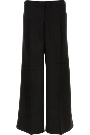 Marine Serre Spodnie, Mężczyzna, Czarny, L, Wide Trousers