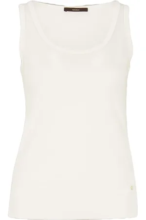 Windsor Koszulki, Kobieta, Beżowy, S, Top z Tencel-Bawełny