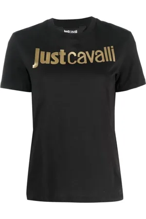 Roberto Cavalli Koszulki, Kobieta, Czarny, S, Czarna Koszulka i Polo Kolekcja