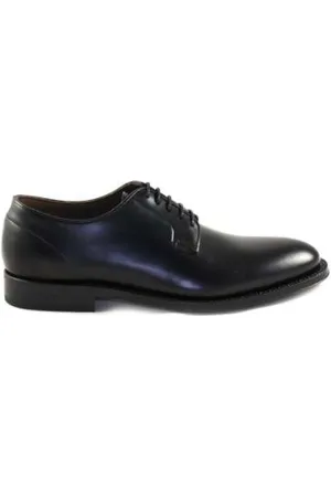 Green george Buty, Mężczyzna, Czarny, 41 EU, Czarne skórzane buty Derby