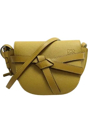 Loewe Pre-owned, Kobieta, Żółty, ONE SIZE, Skóra, Pre-owned skórzane torby na ramię