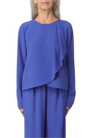 Giorgio Armani Bluzki, Kobieta, Niebieski, S, Poliester, Blouses