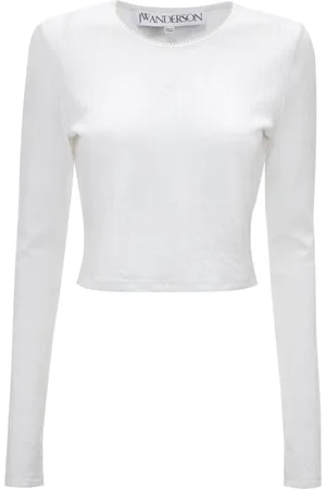 J.W.Anderson Koszulki, Kobieta, Biały, L, Monogramowy Top Biały