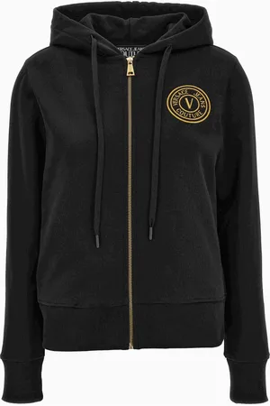 VERSACE Bluzy, Kobieta, Czarny, L, Zip-throughs