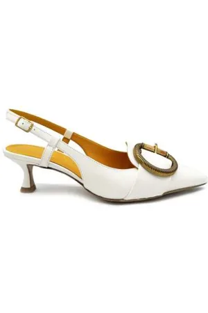 MARA BINI Buty, Kobieta, Beżowy, 37 EU, Slingback ze skóry z pracą nad torebką