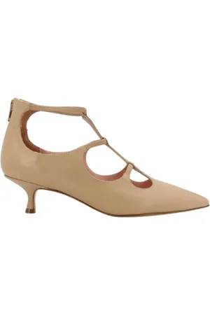 ANNA F. Buty, Kobieta, Beżowy, 36 EU, Beżowe skórzane Décolleté z obcasem 45mm
