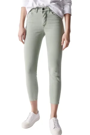 Salsa Jeansy, Kobieta, Zielony, W25 L28, Skinny Jeansy