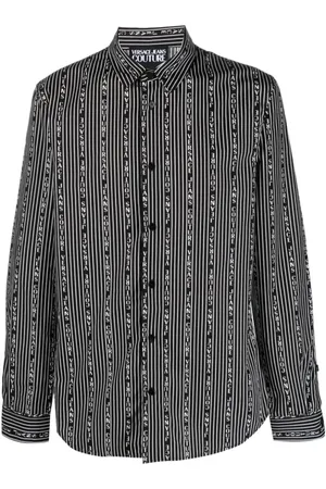 VERSACE Koszule, Mężczyzna, Czarny, L, Long Sleeve Tops