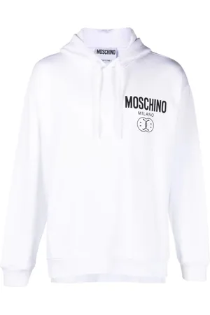 Moschino Bluzy, Mężczyzna, Biały, L, Bluzy z kapturem