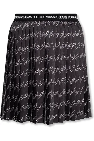 VERSACE Spódnice, Kobieta, Czarny, XS, Plisowana spódnica