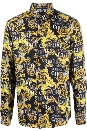 VERSACE Koszule, Mężczyzna, Czarny, M, Long Sleeve Tops