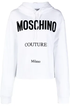 Moschino Bluzy, Kobieta, Biały, S, Bluzy z kapturem