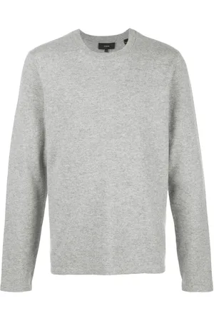 Vince Swetry, Mężczyzna, Szary, 2XL, Kaszmir, Long Sleeve Tops