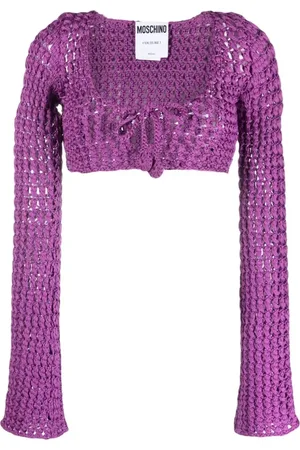Moschino Koszulki, Kobieta, Fioletowy, S, Nylon, Blouses
