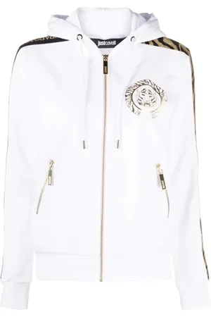 Roberto Cavalli Bluzy, Kobieta, Biały, L, Bluzy z kapturem
