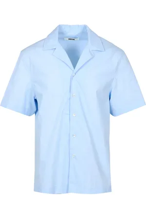 Mauro Grifoni Koszule, Mężczyzna, Niebieski, S, Short Sleeve Shirts