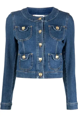 Moschino Kurtki, Kobieta, Niebieski, M, Denim, Denim Kurtki