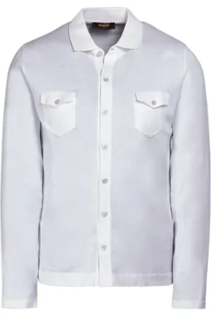 MOORER Swetry, Mężczyzna, Biały, M, Shirts