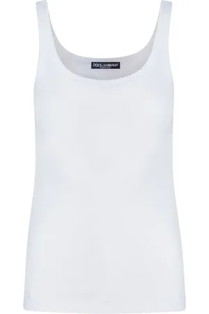 Dolce & Gabbana Koszulki, Kobieta, Biały, L, Sleeveless Tops
