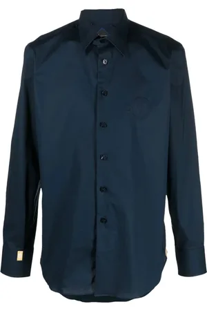 BILLIONAIRE Koszule, Mężczyzna, Niebieski, L, Long Sleeve Tops