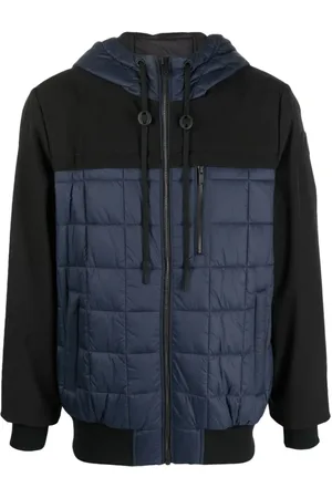 Moose Knuckles Kurtki, Mężczyzna, Niebieski, S, Nylon, Bomber Kurtki