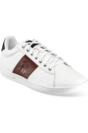 Le Coq Sportif Buty, Mężczyzna, Biały, 42 EU, Casual Białe Skórzane Sneakersy z Podeszwą z Gumy