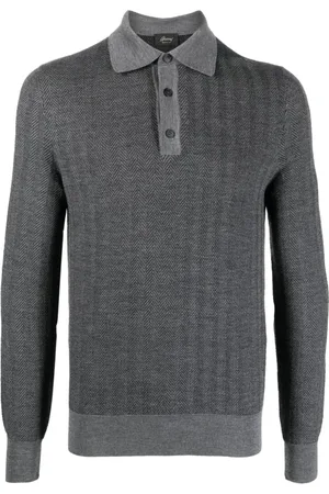 BRIONI Swetry, Mężczyzna, Szary, M, Polo Shirts