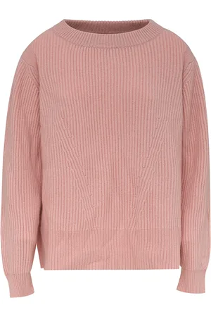 Malo Swetry, Kobieta, Różowy, L, Kaszmir, Round-neck Knitwear