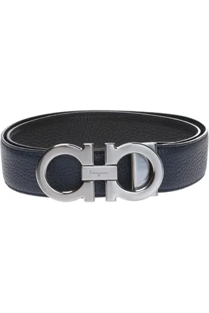 Salvatore Ferragamo Akcesoria, Mężczyzna, Czarny, 115 CM, Skóra, Dwustronny pasek