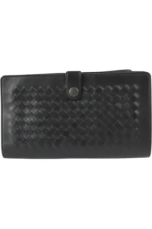 Bottega Veneta Pre-owned, Kobieta, Czarny, ONE SIZE, Skóra, Pre-owned skórzane portfele