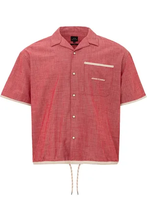 Armani Exchange Koszule, Mężczyzna, Czerwony, M, Short Sleeve Shirts