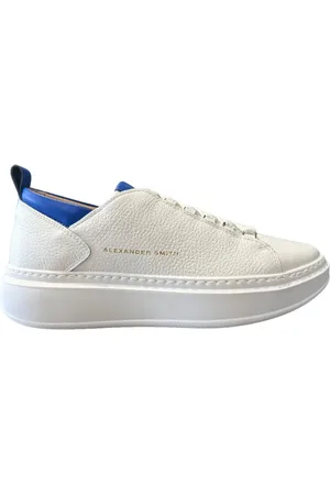Alexander Smith Buty, Mężczyzna, Biały, 42 EU, Niebieskie Sneakersy z Logo