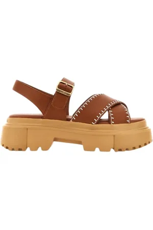 Hogan Buty, Kobieta, brązowy, 40 EU, Skóra, Brązowe skórzane sandały