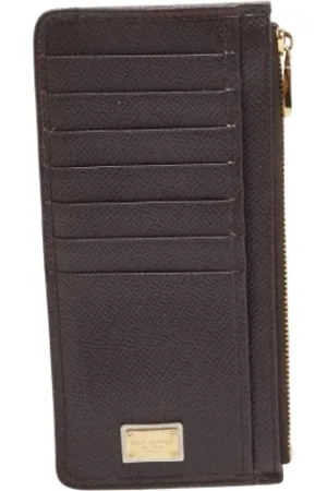 Dolce & Gabbana Pre-owned, Kobieta, brązowy, ONE SIZE, Pre-owned skórzane portfele