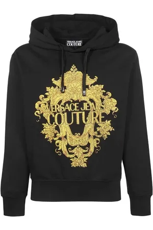VERSACE Bluzy, Mężczyzna, Czarny, L, Klasyczny Sweatshirt
