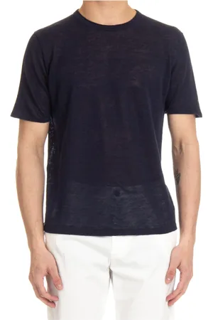 Roberto Collina Koszulki, Mężczyzna, Niebieski, S, T-Shirts