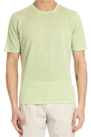 Roberto Collina Koszulki, Mężczyzna, Zielony, S, Zielony Bawełniany Miękki T-shirt