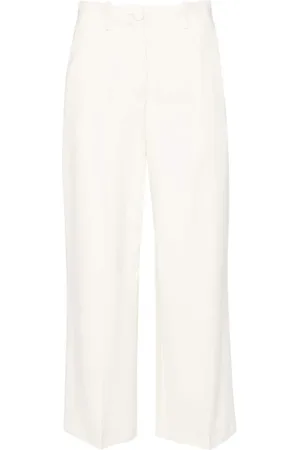 ERIKA CAVALLINI Spodnie, Kobieta, Biały, S, Cropped Trousers