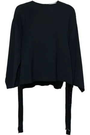 ERIKA CAVALLINI Bluzki, Kobieta, Niebieski, 2XS, Blouses