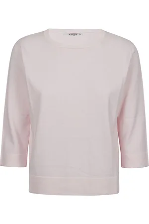 KANGRA CASHMERE Swetry, Kobieta, Różowy, S, Round-neck Knitwear