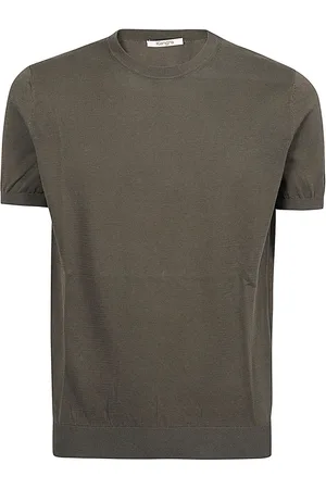 KANGRA CASHMERE Koszulki, Mężczyzna, Zielony, S, T-Shirts