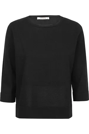 KANGRA CASHMERE Swetry, Kobieta, Czarny, M, Round-neck Knitwear