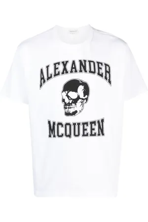 Alexander McQueen Koszulki, Mężczyzna, Biały, L, T-Shirts