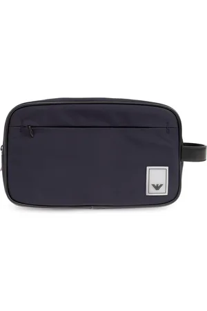 Emporio Armani Torebki, Mężczyzna, Niebieski, ONE SIZE, Nylon, Kosmetyczka z logo