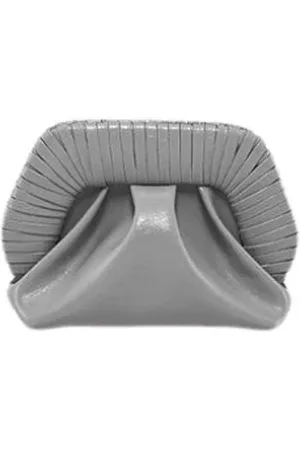THEMOIRÈ Torebki, Kobieta, Szary, ONE SIZE, Błyszcząca Cordonia Marmur Eco Fabric Clutch
