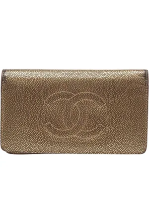 CHANEL Pre-owned, Kobieta, Żółty, ONE SIZE, Pre-owned skórzane portfele