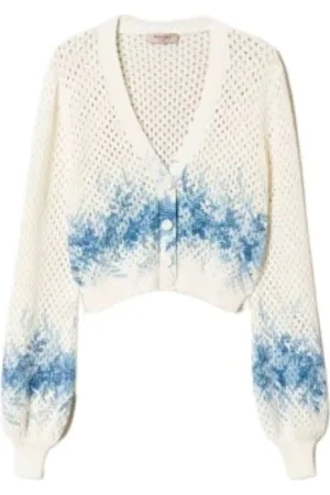 Twin-Set Swetry, Kobieta, Wielobarwność, S, Bawełna, Cardigans