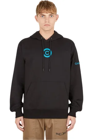 Capasa Milano Bluzy, Mężczyzna, Czarny, M, Swetry Bluzy z kapturem