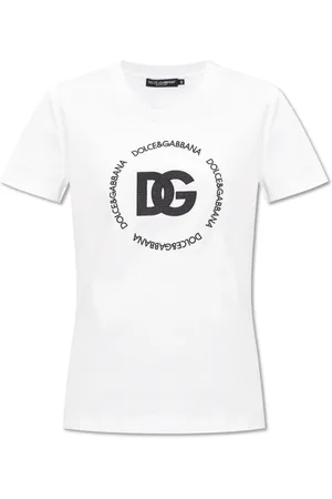 Dolce & Gabbana Koszulki, Kobieta, Biały, 2XS, T-shirt z logo